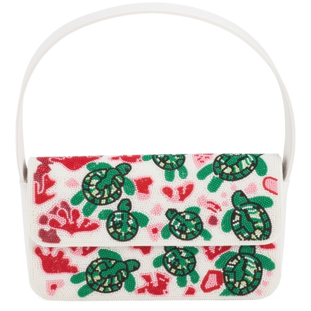 🐢🔹️Alessia Bianchi 🔹️Turtle Beaded Shoulder Bag